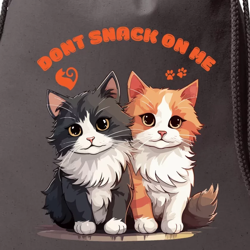 Dont Snack On Me Cat Funny Drawstring Bag