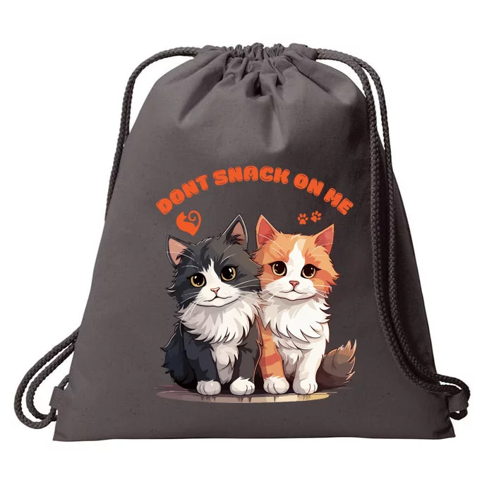 Dont Snack On Me Cat Funny Drawstring Bag