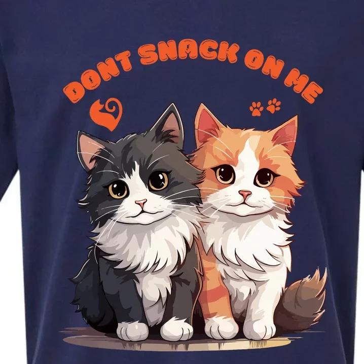 Dont Snack On Me Cat Funny Sueded Cloud Jersey T-Shirt