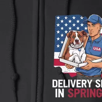 Delivery Service Oh Debate Trump Harris Eating The Dogs Full Zip Hoodie