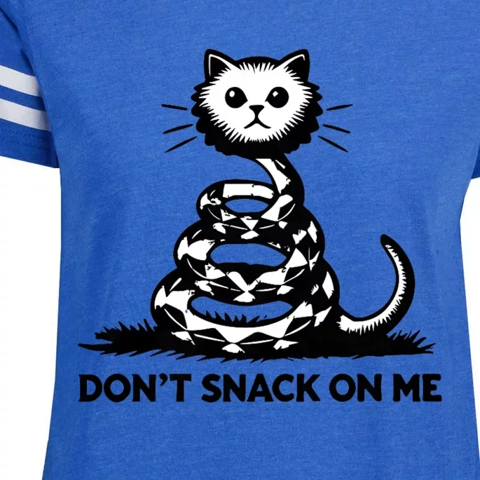 DonT Snack On Me Funny Cat Enza Ladies Jersey Football T-Shirt