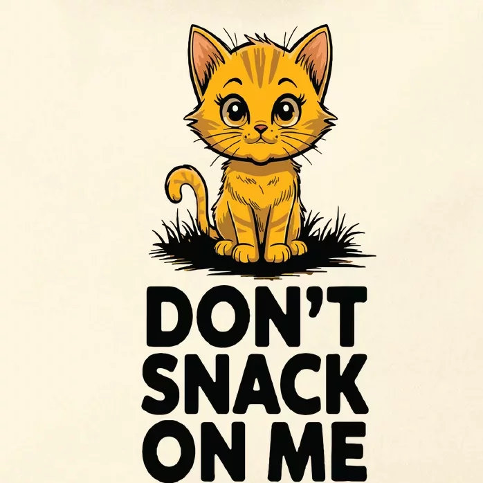 Dont Snack On Me Funny Cat Zip Tote Bag