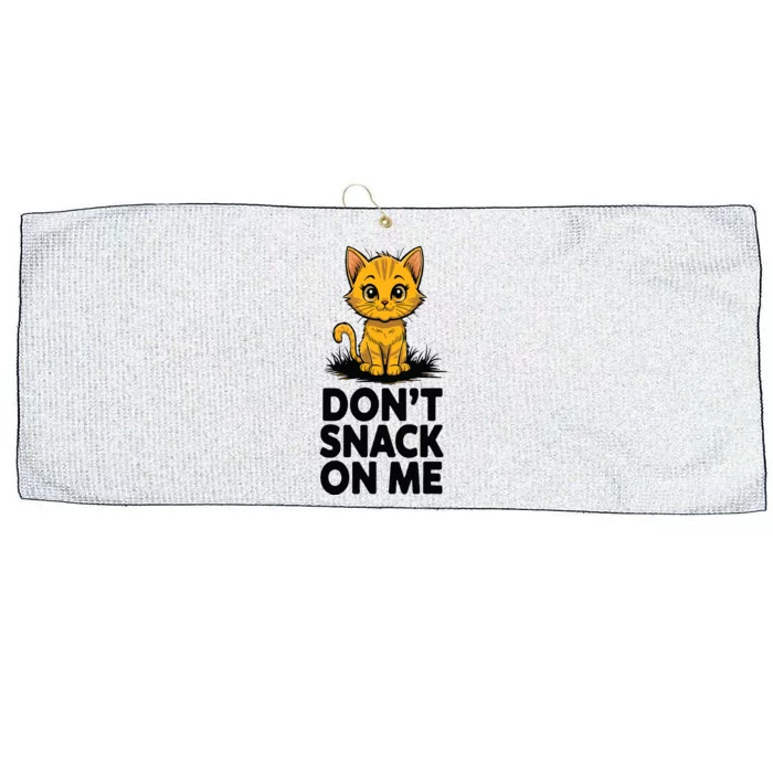 Dont Snack On Me Funny Cat Large Microfiber Waffle Golf Towel