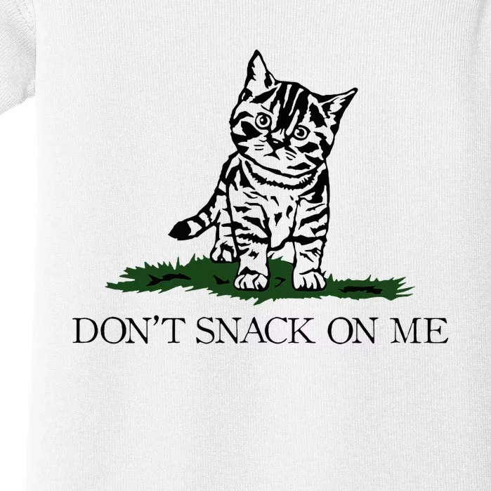 DonT Snack On Me Yellow Cat TheyRe Eating Pets Funny Trump Baby Bodysuit