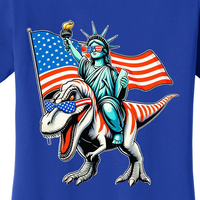 Dino Statue Of Liberty 4th Of July Women's T-Shirt