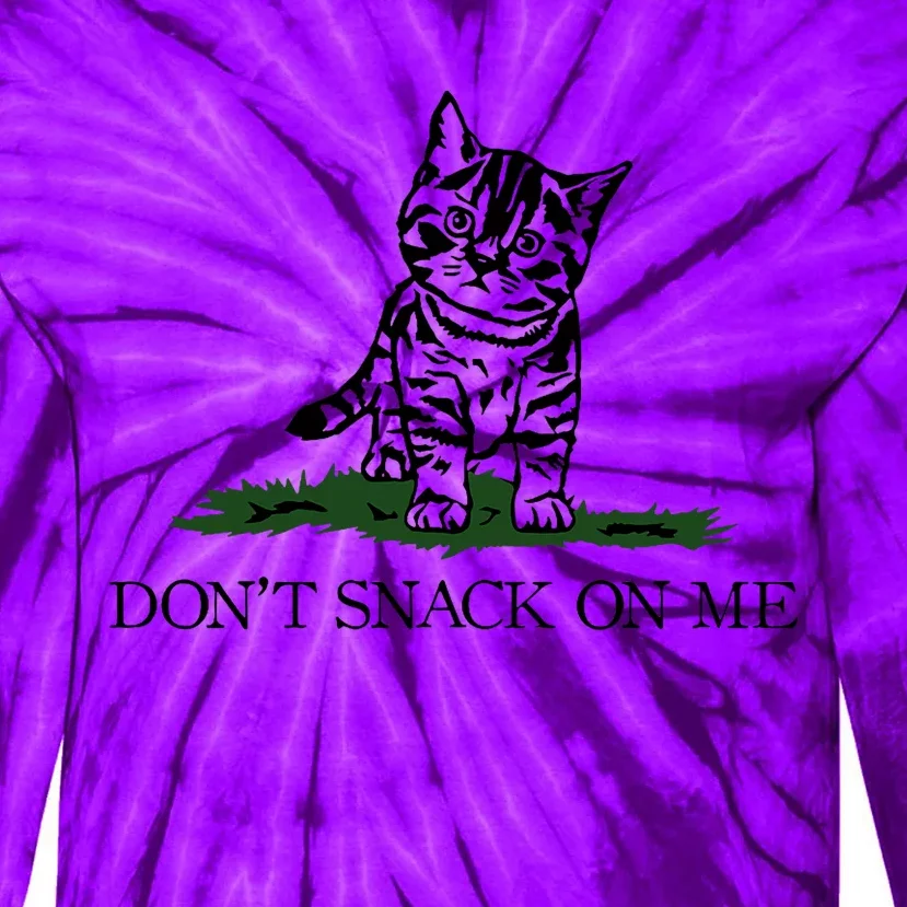 DonT Snack On Me Yellow Cat TheyRe Eating Pets Funny Trump Tie-Dye Long Sleeve Shirt