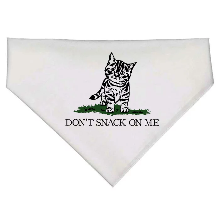 DonT Snack On Me Yellow Cat TheyRe Eating Pets Funny Trump USA-Made Doggie Bandana