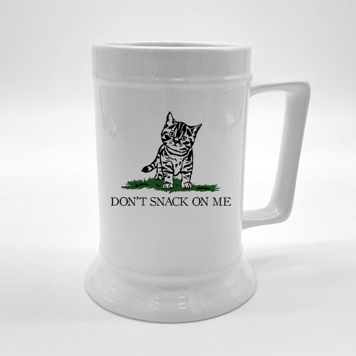 DonT Snack On Me Yellow Cat TheyRe Eating Pets Funny Trump Front & Back Beer Stein