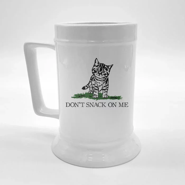 DonT Snack On Me Yellow Cat TheyRe Eating Pets Funny Trump Front & Back Beer Stein