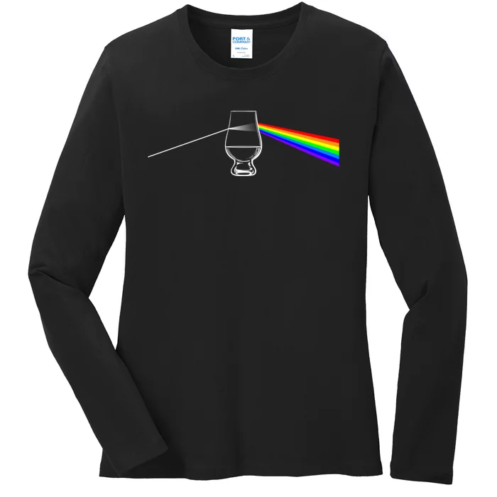 Dark Side Of The Glen Whiskey Bourbon Lover Drinker Ladies Long Sleeve Shirt