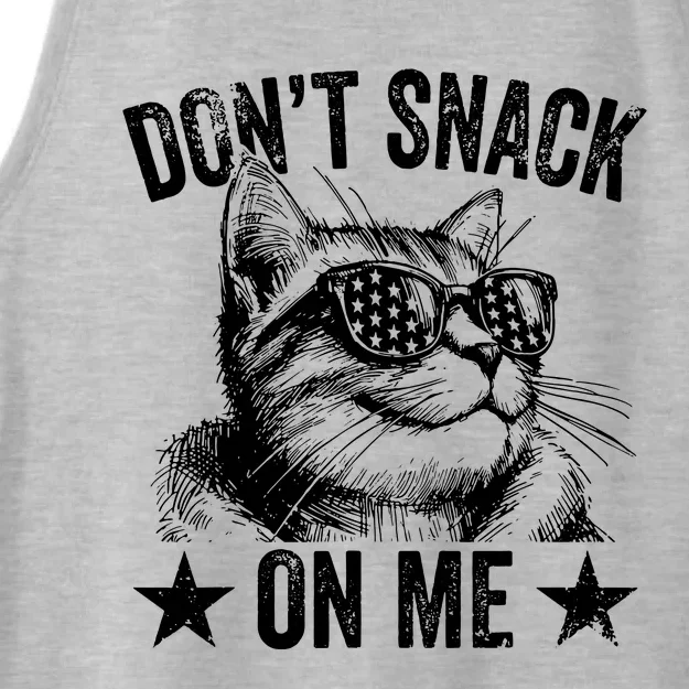 DonT Snack On Me Funny Cat Ladies Tri-Blend Wicking Tank