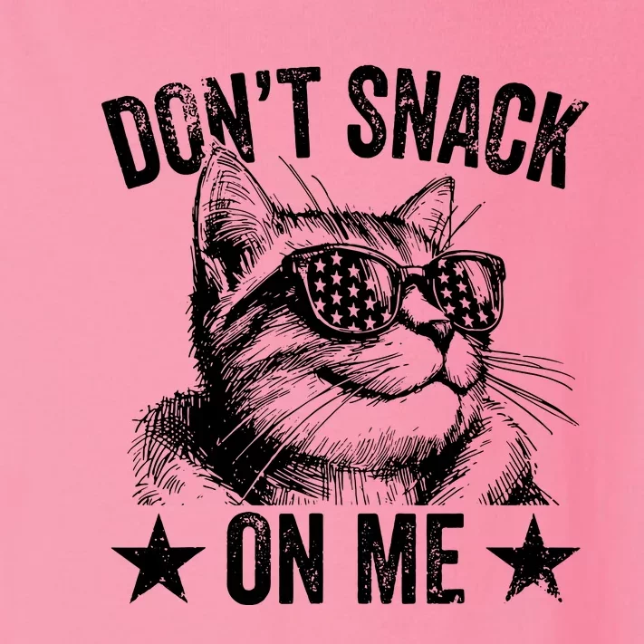 DonT Snack On Me Funny Cat Toddler Long Sleeve Shirt