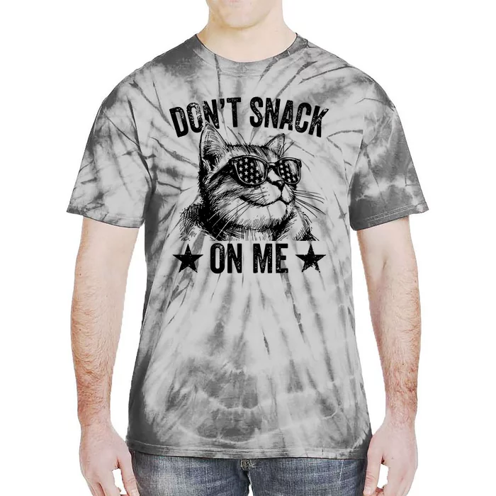 DonT Snack On Me Funny Cat Tie-Dye T-Shirt