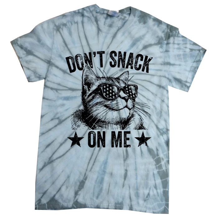 DonT Snack On Me Funny Cat Tie-Dye T-Shirt