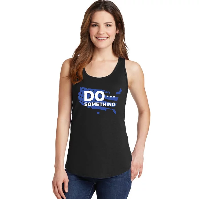 Do Something Obama Michelle Flag Ladies Essential Tank