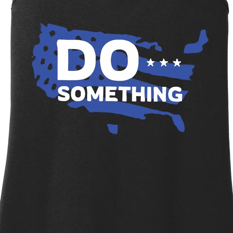 Do Something Obama Michelle Flag Ladies Essential Tank