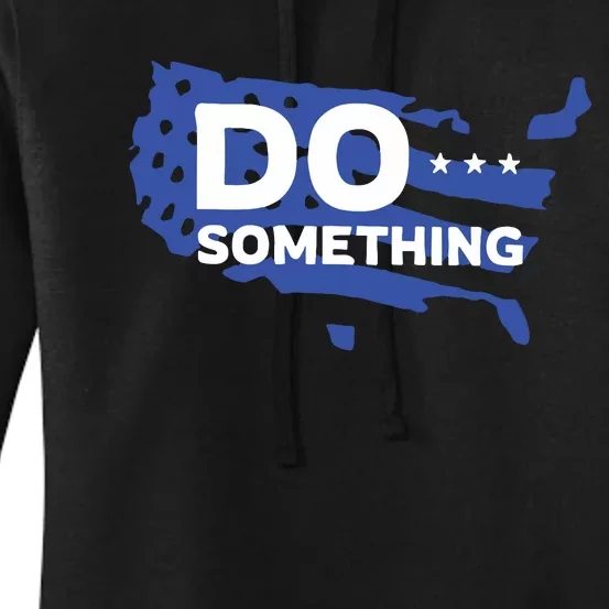 Do Something Obama Michelle Flag Women's Pullover Hoodie