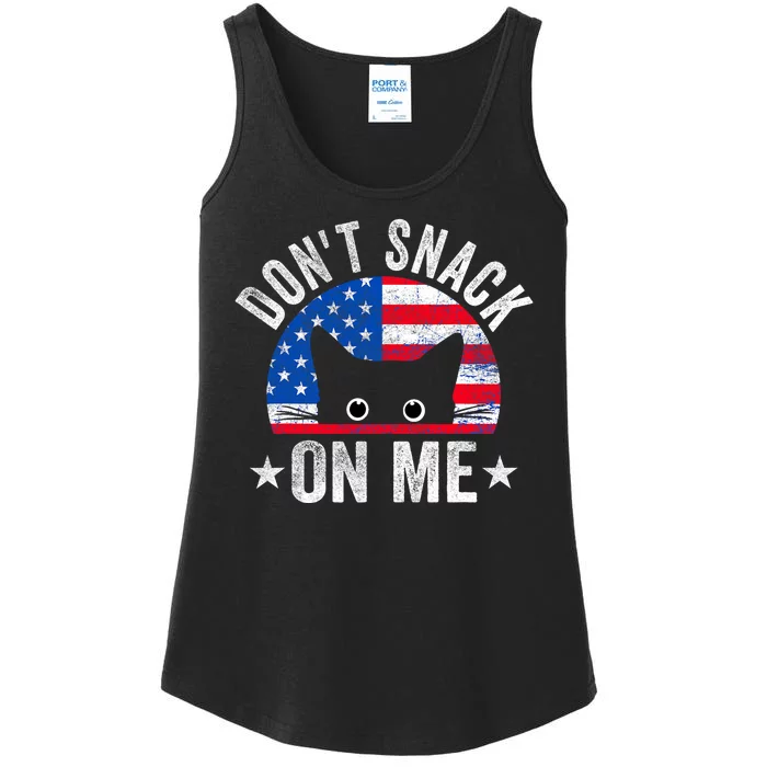 DonT Snack On Me Funny Cat Meme Ladies Essential Tank