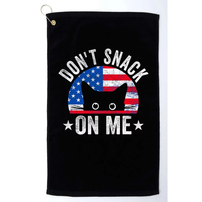 DonT Snack On Me Funny Cat Meme Platinum Collection Golf Towel