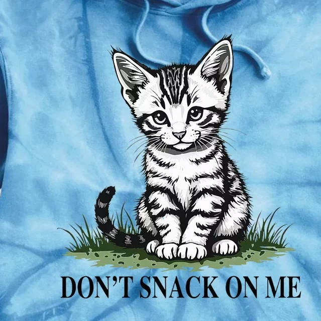 DonT Snack On Me Funny Cat Eating Dogs Cats Tie Dye Hoodie