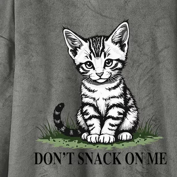 DonT Snack On Me Funny Cat Eating Dogs Cats Hooded Wearable Blanket