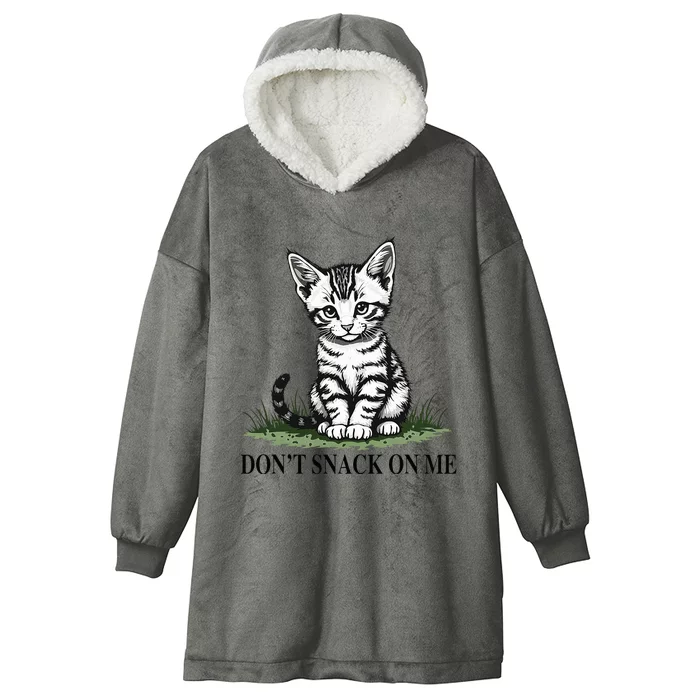 DonT Snack On Me Funny Cat Eating Dogs Cats Hooded Wearable Blanket