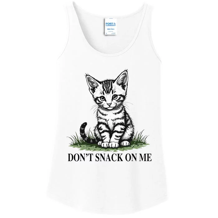 DonT Snack On Me Funny Cat Eating Dogs Cats Ladies Essential Tank