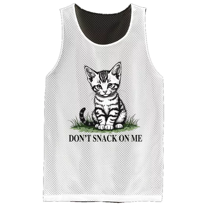 DonT Snack On Me Funny Cat Eating Dogs Cats Mesh Reversible Basketball Jersey Tank