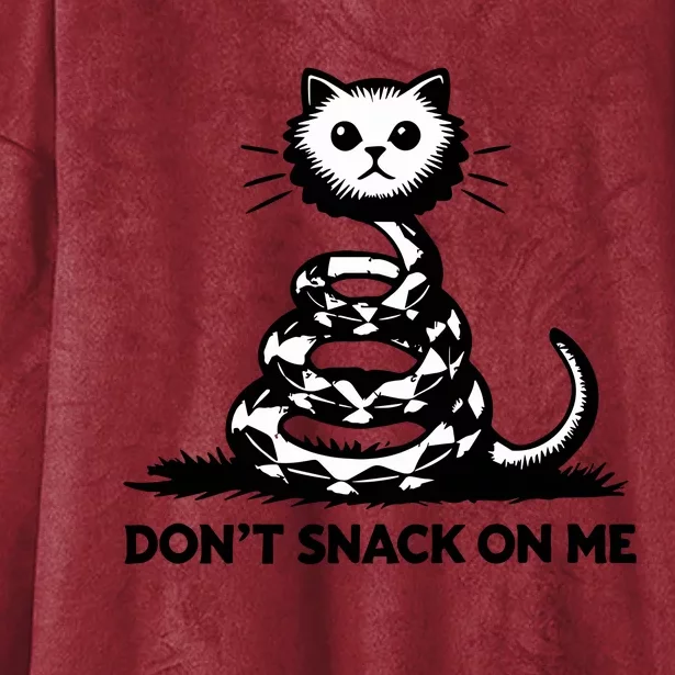 DonT Snack On Me Funny Cat Hooded Wearable Blanket