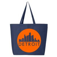 Detroit Simple Orange Logo Front And Back 25L Jumbo Tote