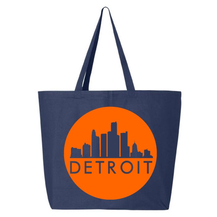 Detroit Simple Orange Logo Front And Back Front & Back 25L Jumbo Tote