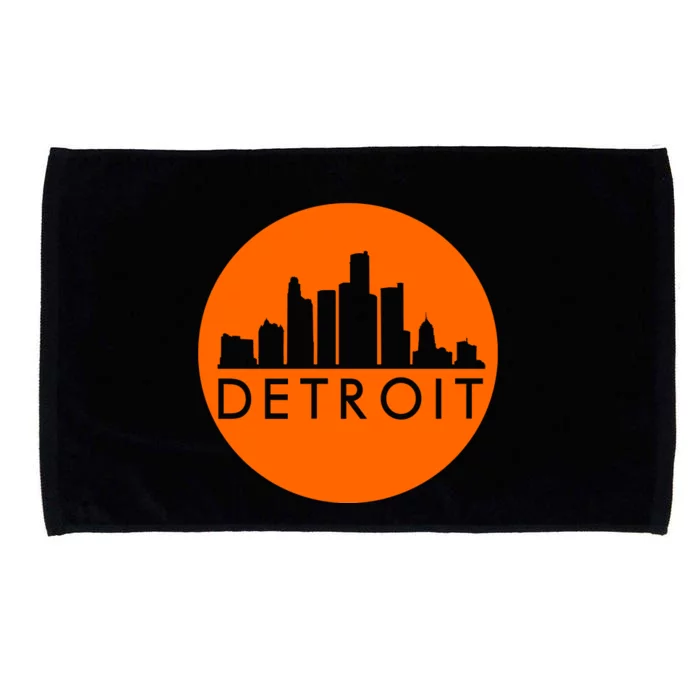 Detroit Simple Orange Logo Microfiber Hand Towel