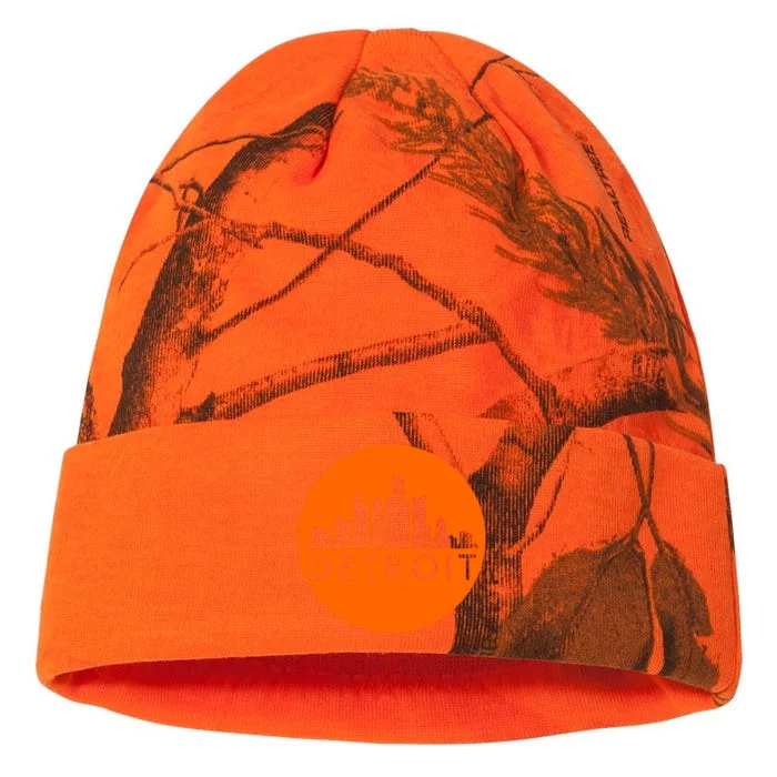 Detroit Simple Orange Logo Kati - 12in Camo Beanie