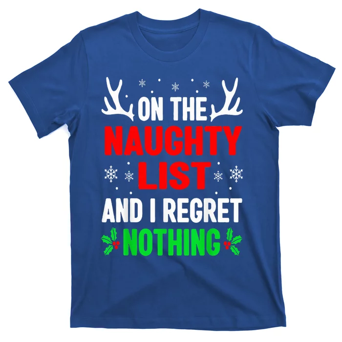 Dear Santa On Naughty List Funny Christmas T-Shirt