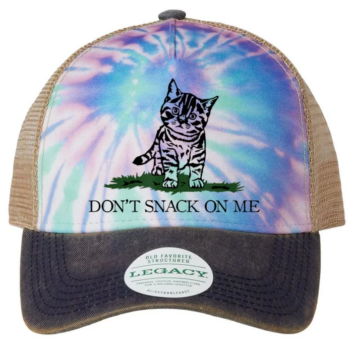 DonT Snack On Me Yellow Cat TheyRe Eating Pets Funny Trump Legacy Tie Dye Trucker Hat