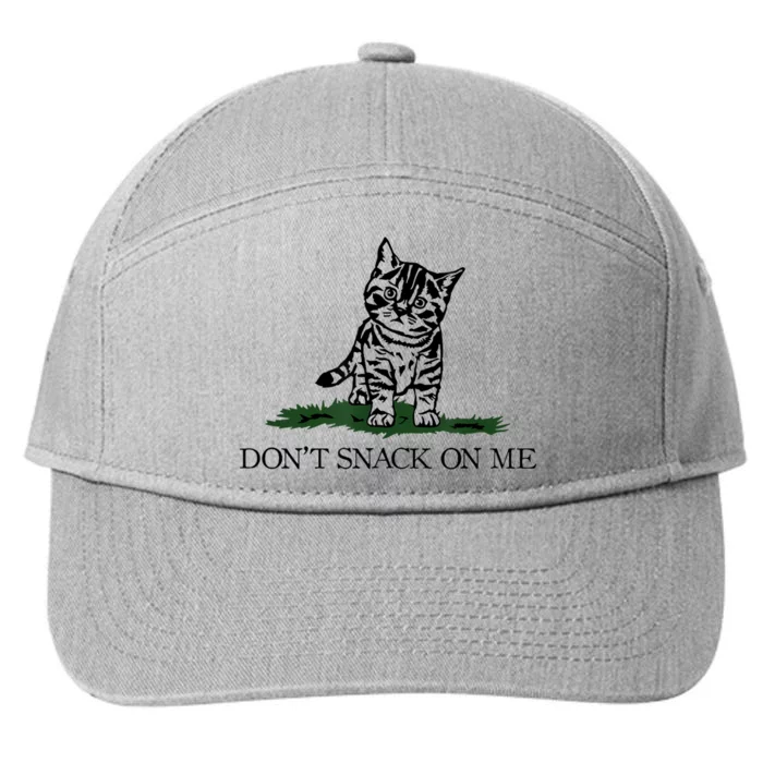 DonT Snack On Me Yellow Cat TheyRe Eating Pets Funny Trump 7-Panel Snapback Hat