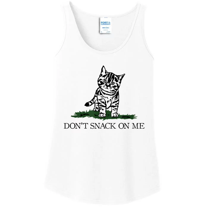 DonT Snack On Me Yellow Cat TheyRe Eating Pets Funny Trump Ladies Essential Tank