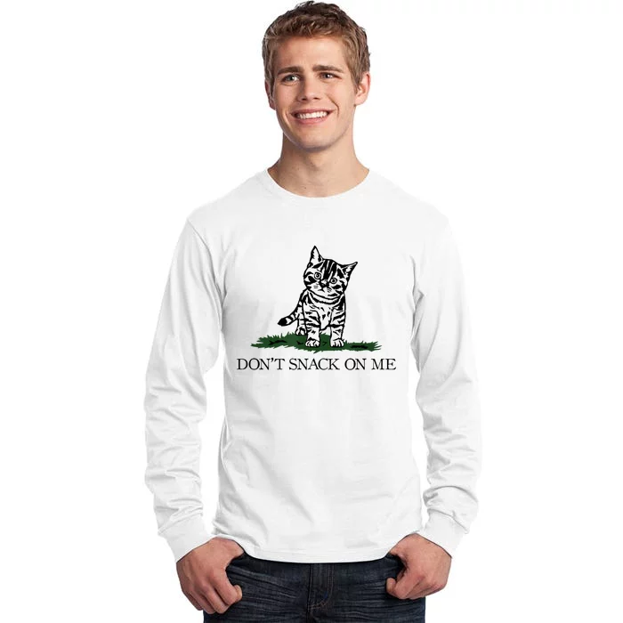 DonT Snack On Me Yellow Cat TheyRe Eating Pets Funny Trump Tall Long Sleeve T-Shirt