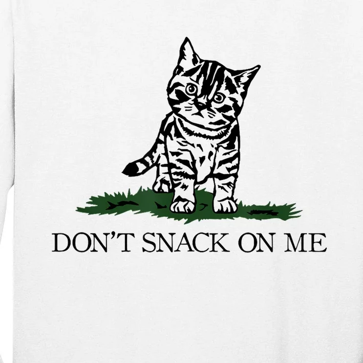 DonT Snack On Me Yellow Cat TheyRe Eating Pets Funny Trump Tall Long Sleeve T-Shirt