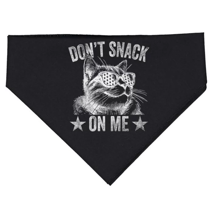 DonT Snack On Me Funny Cat USA-Made Doggie Bandana