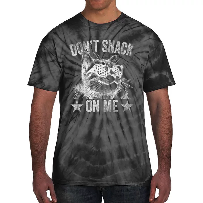 DonT Snack On Me Funny Cat Tie-Dye T-Shirt