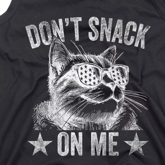 DonT Snack On Me Funny Cat Tank Top