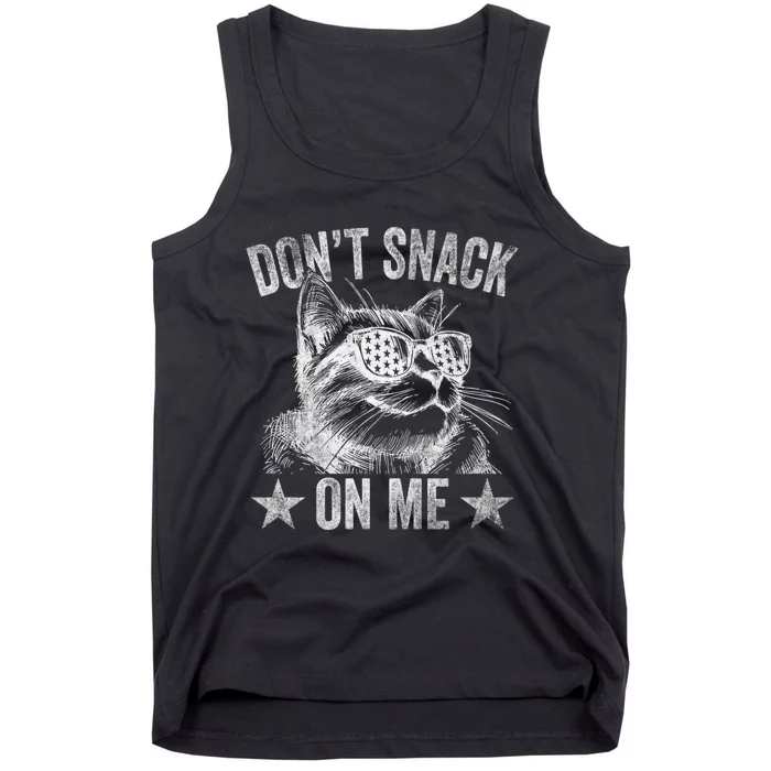 DonT Snack On Me Funny Cat Tank Top