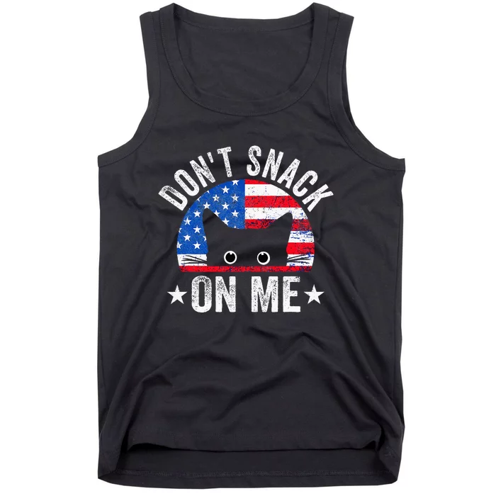 DonT Snack On Me Funny Cat Meme Tank Top