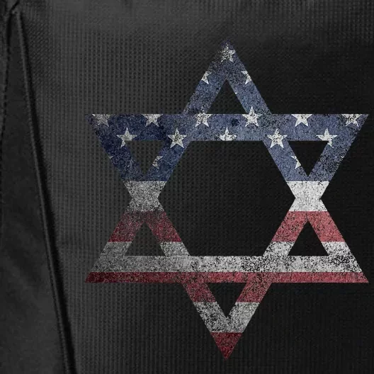 Distressed Star of David Jews Jewish Gifts USA American Flag City Backpack