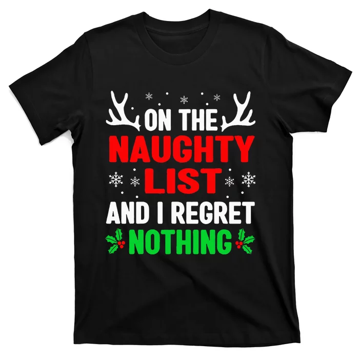 Dear Santa On Naughty List Funny Christmas T-Shirt