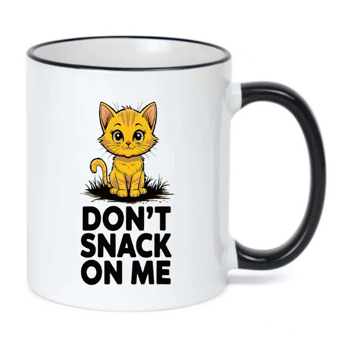 DonT Snack On Me Funny Cat Black Color Changing Mug