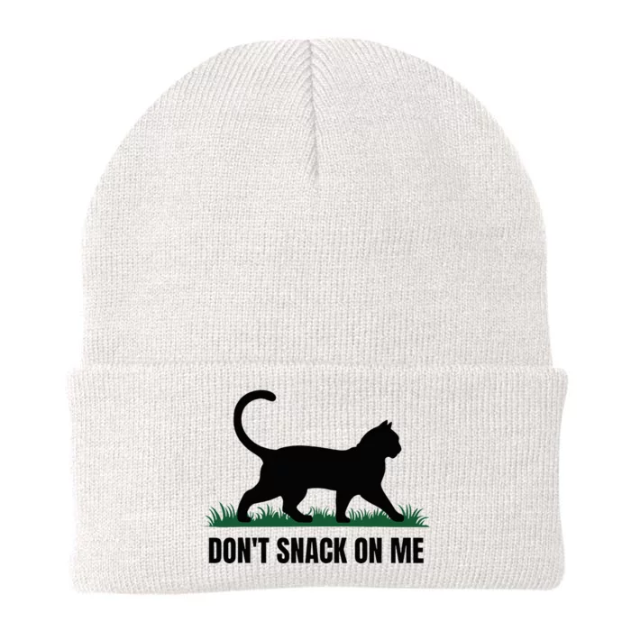 DonT Snack On Me Funny Cat Knit Cap Winter Beanie