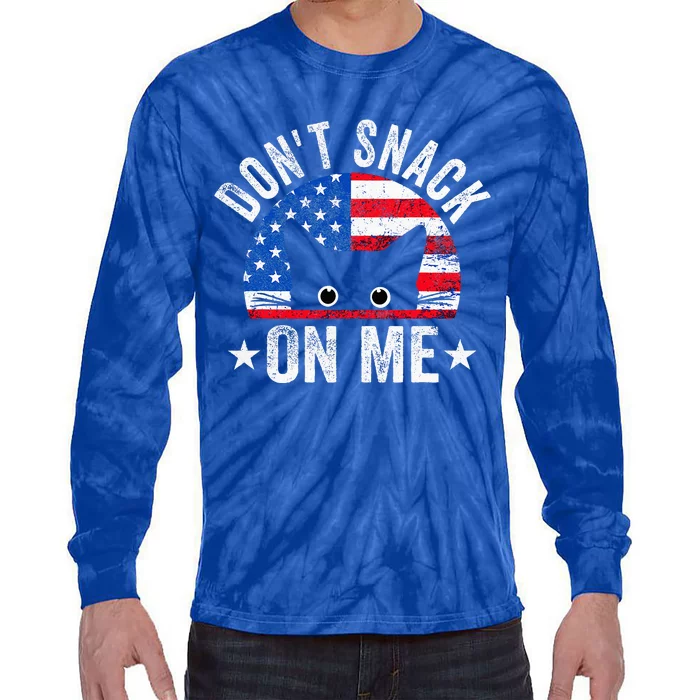 DonT Snack On Me Cat Meme Tie-Dye Long Sleeve Shirt