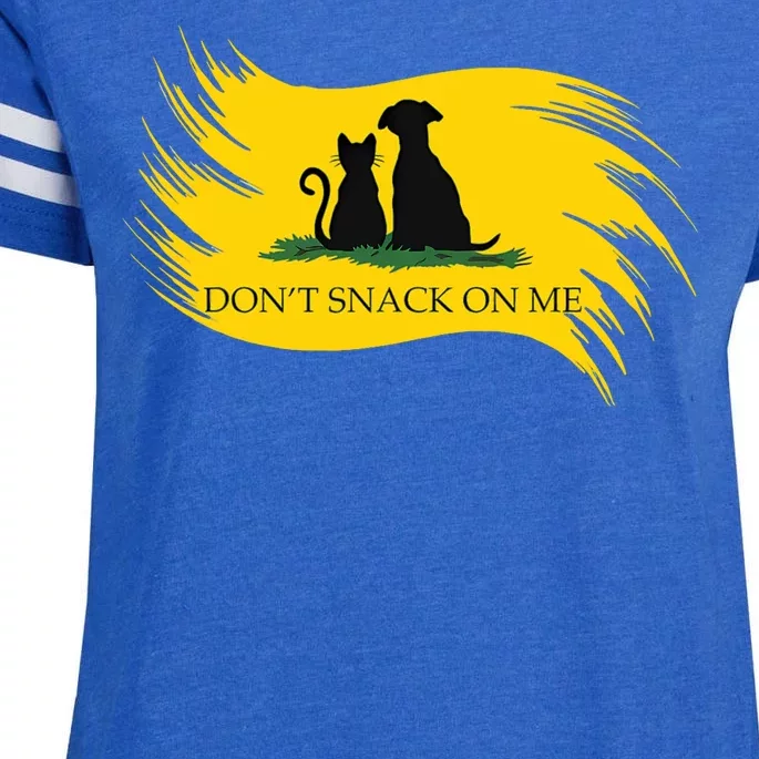 DonT Snack On Me Funny Cats Dogs Pet Enza Ladies Jersey Football T-Shirt